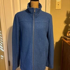 Lands' End Boiled wool blend full zip Jacket